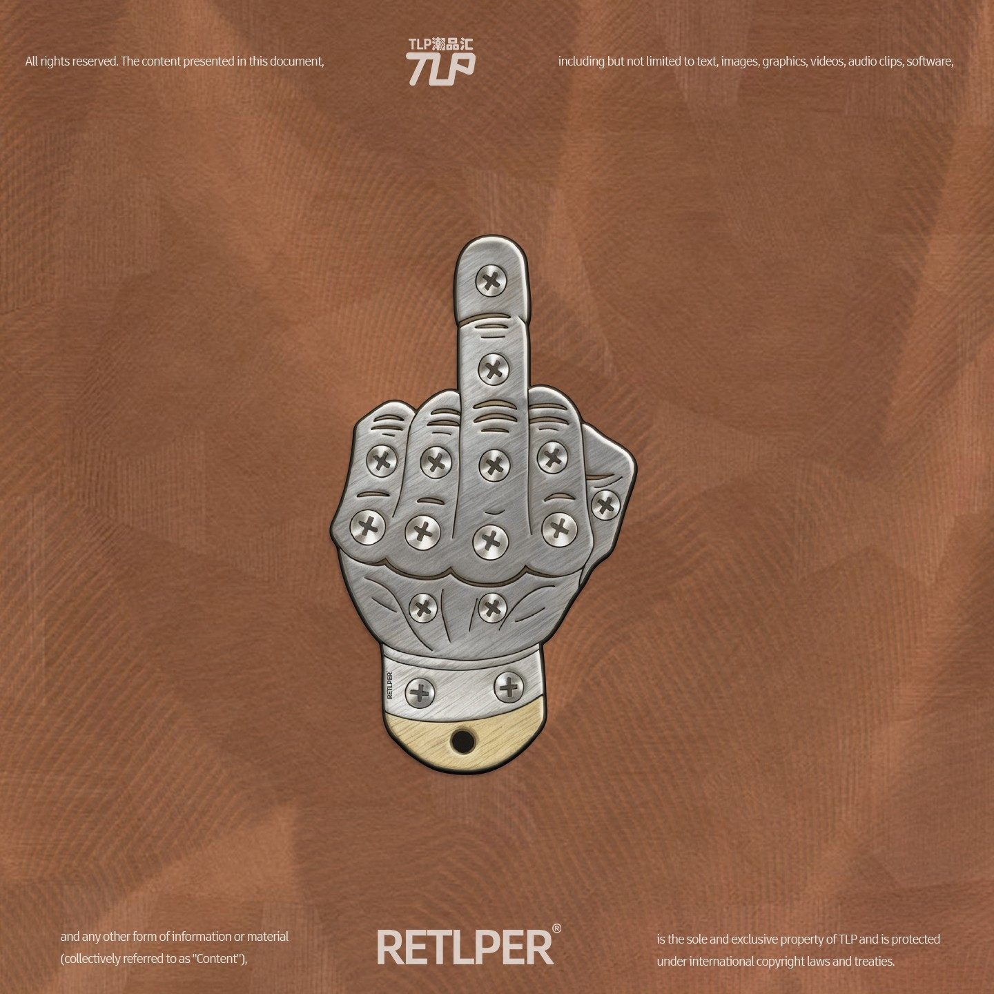 拆螺丝手掌非立体防水平面贴纸