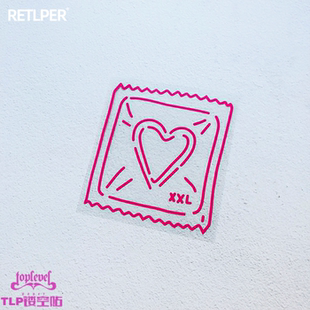 TLP镂空车贴 大号爱心套XXL大大的塑料桃心恶搞表情防水个性贴纸