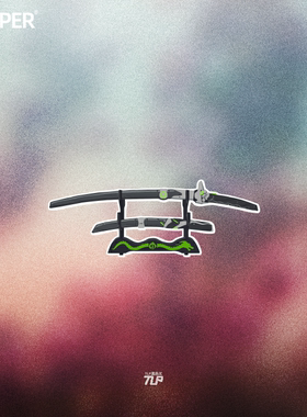 TLP反光车贴 守望先锋喷漆涂鸦周边源氏Genji剑 贴贴