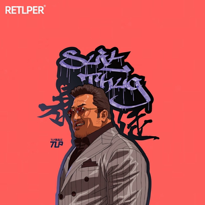 TLP镂空车贴西装暴徒恶人传大佬