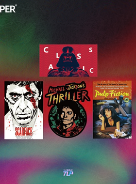 TLP套贴 疤面煞星星球大战Pulp Fiction迈克尔杰克逊THILLER贴纸