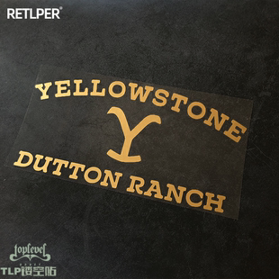 TLP镂空车贴 美剧经典黄石Yellowstone达顿家族标志西部牛仔贴纸