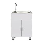 整体厨房橱c柜带水槽单槽不锈钢带支架落地洗菜盆洗手盆水盆加厚