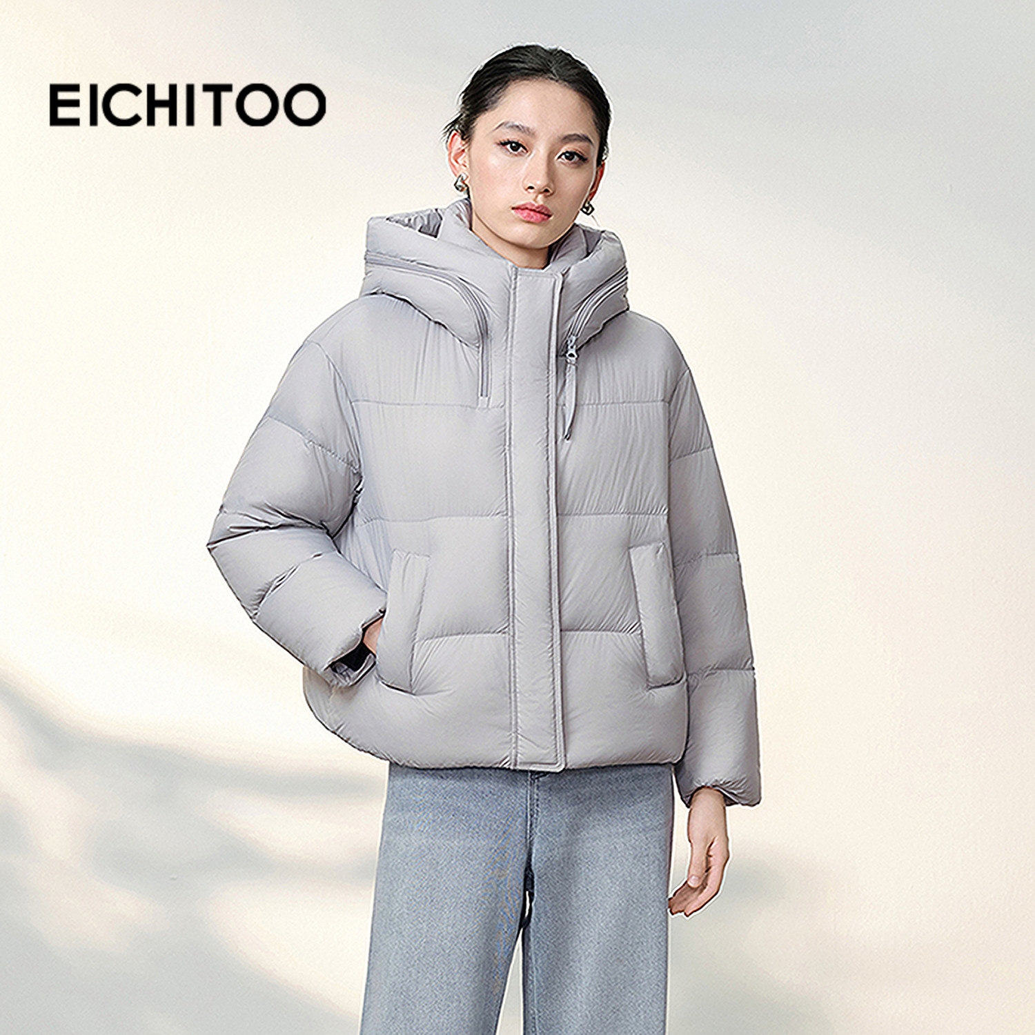 爱居兔连帽小个子显高羽绒服2025年冬季新款女短款宽松显瘦外套,女装/女士精品,羽绒服,淘宝优惠券,粉丝福利购,淘宝优惠卷