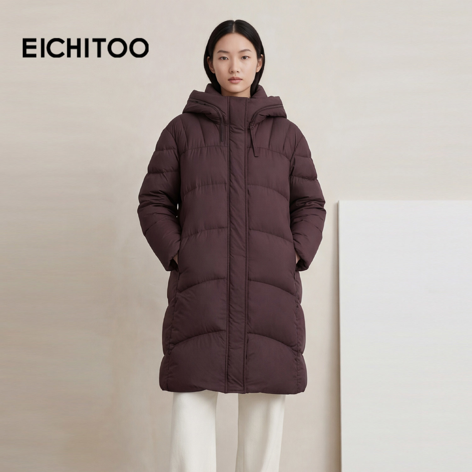 爱居兔立领防风长款羽绒服2025年冬季新款女显高保暖宽松连帽外套,女装/女士精品,羽绒服,淘宝优惠券,粉丝福利购,淘宝优惠卷