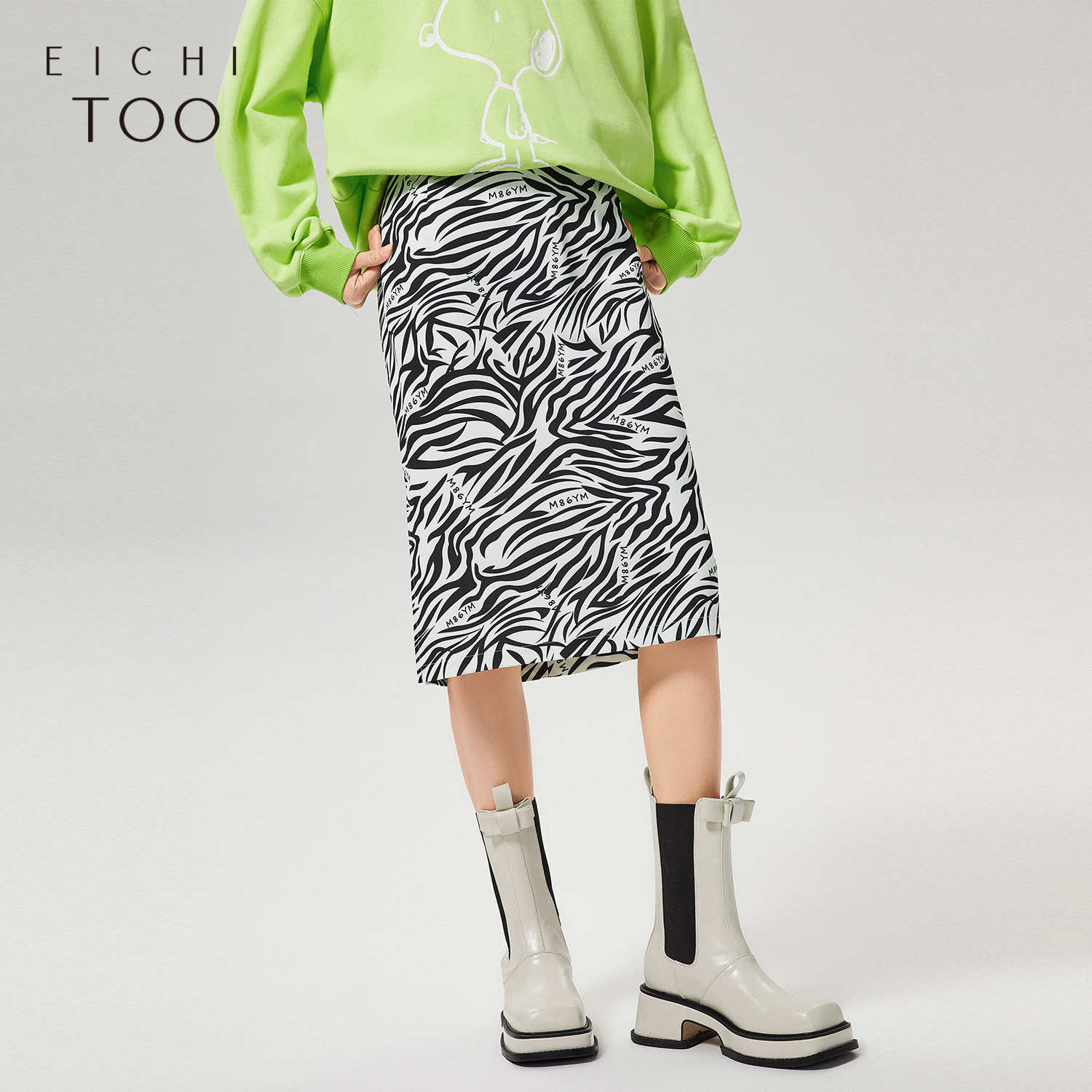 撞色面料 包臀版型 穿着修身