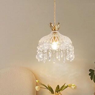 过道灯走b廊玄关入户灯现代简约水晶吸顶灯阳台法式 氛围高级小吊