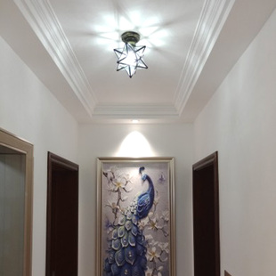 北欧网红星星吸顶灯走o廊过道玄关入户阳台衣帽间现代简约玄幻灯