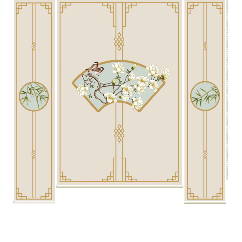 新中式花鸟卷帘挂帘免打孔窗帘办公D室中式竹帘软隔断挡床的屏风,居家布艺,卷帘,淘宝优惠券,粉丝福利购,淘宝优惠卷