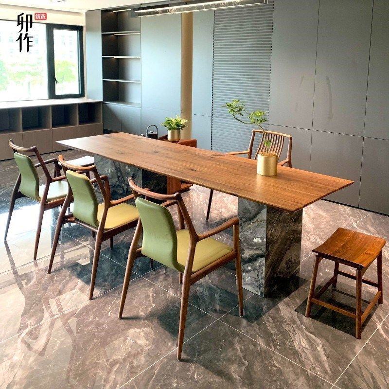 新中式北美黑胡g桃木茶桌实木现代简约高端2025新款岩板泡茶台家,住宅家具,家用茶台/茶桌,淘宝优惠券,粉丝福利购,淘宝优惠卷