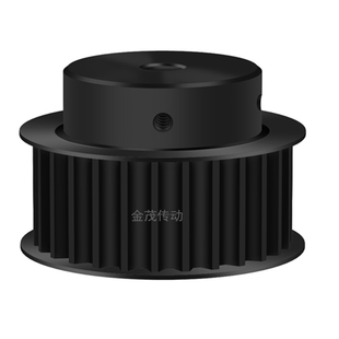 同步带轮5M40齿钢黑BF槽宽27内孔8 2U5同步轮45