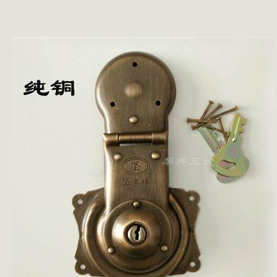 樟木箱五金铜配件箱锁箱扣明清中式仿古复古老式纯铜锁扣搭扣锁鼻