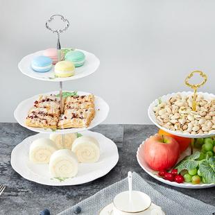 三层蛋糕架客厅家用多层水果盘下午茶点心甜品台 创意欧式
