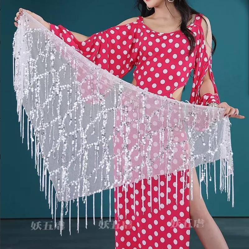 肚皮舞腰鏈亮片三角巾新