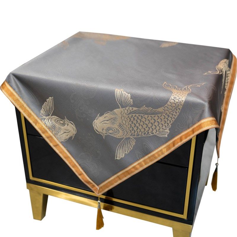 新中式桌布d正方形电视柜床头柜盖布冰箱茶几台布禅意桌垫家用定,居家布艺,桌布,淘宝优惠券,粉丝福利购,淘宝优惠卷