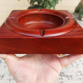 花梨木实木家用中式 大号烟灰缸A红木潮流烟缸木质公办室商务礼品