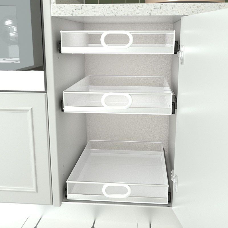 新款厨房橱柜侧装滑轨抽屉收纳盒分C层整理储物拉篮PP塑料加不锈,商业/办公家具,置物架/陈列架/储物架/展示架,淘宝优惠券,粉丝福利购,淘宝优惠卷