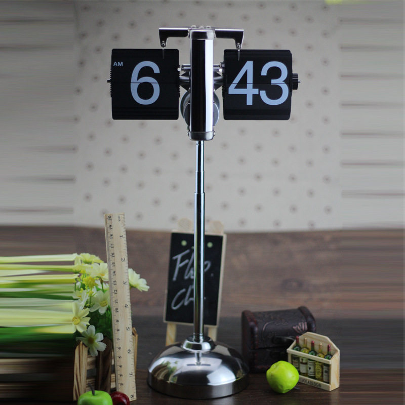 欧式复古翻页钟可伸缩q拉高拉长座钟家用简约桌面摆钟拉杆翻页时,家居饰品,座钟,淘宝优惠券,粉丝福利购,淘宝优惠卷