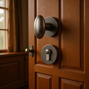 中式 仿古铜旧门锁室内房门锁椭圆蛋形门把手做旧复古静音门锁