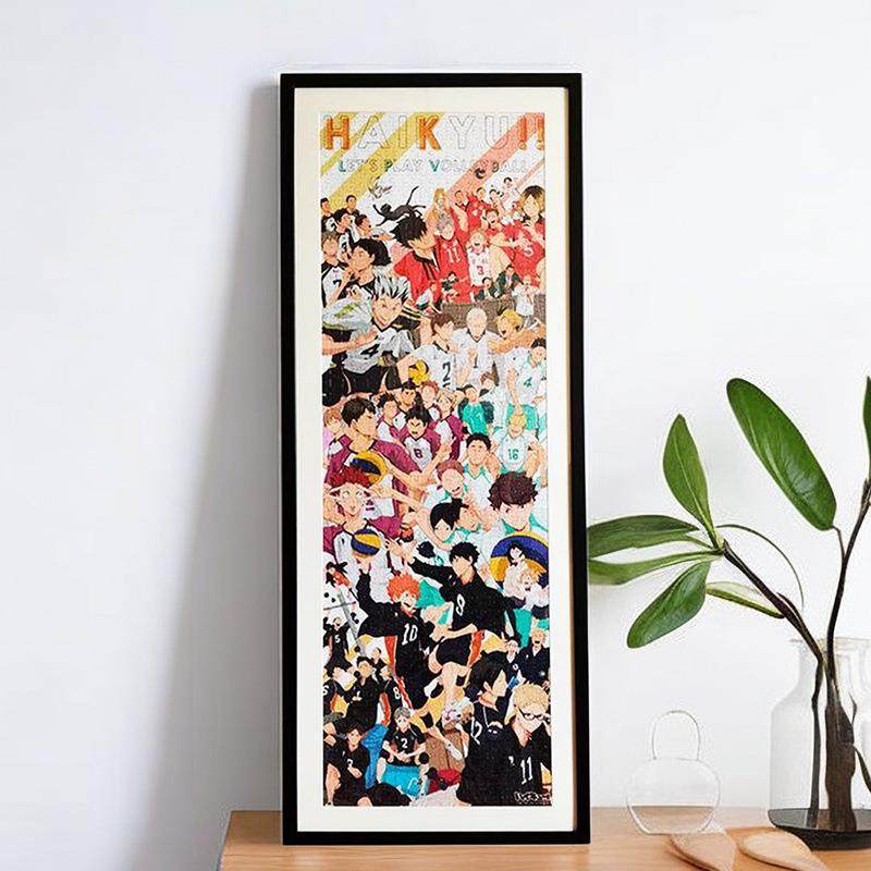 拼图框日本Ensky排球少年乌野高校排球部950片102*4cm实木相框,家居饰品,DIY亲子装饰画,淘宝优惠券,粉丝福利购,淘宝优惠卷