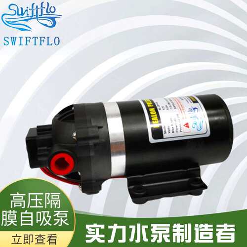 DP80高压隔膜泵水泵12V/24VDC压路机净水器喷雾卧式自吸泵抽水泵