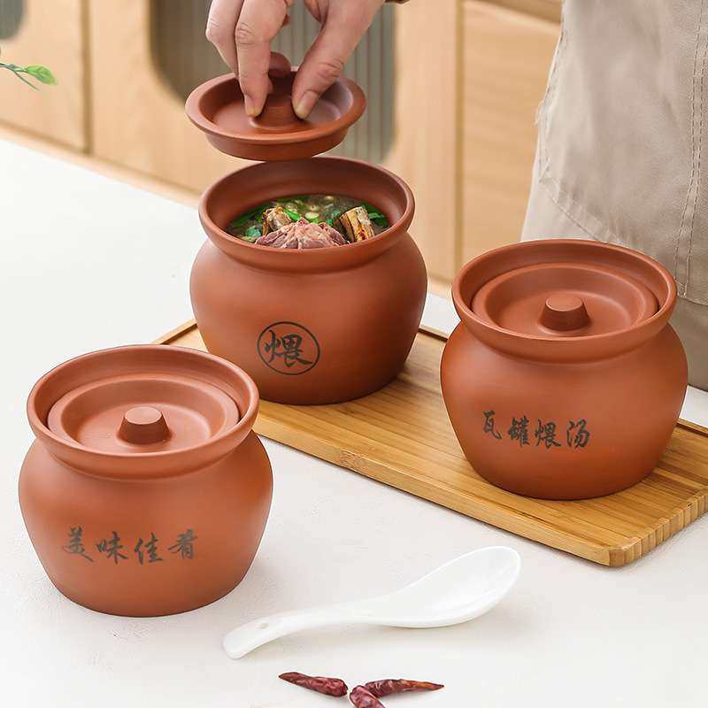 紫砂瓦罐炖盅隔水炖一人食蒸蛋炖罐带盖汤罐沙县小吃陶瓷煨汤汤盅,厨房/烹饪用具,炖锅/炖煲/汤煲,淘宝优惠券,粉丝福利购,淘宝优惠卷