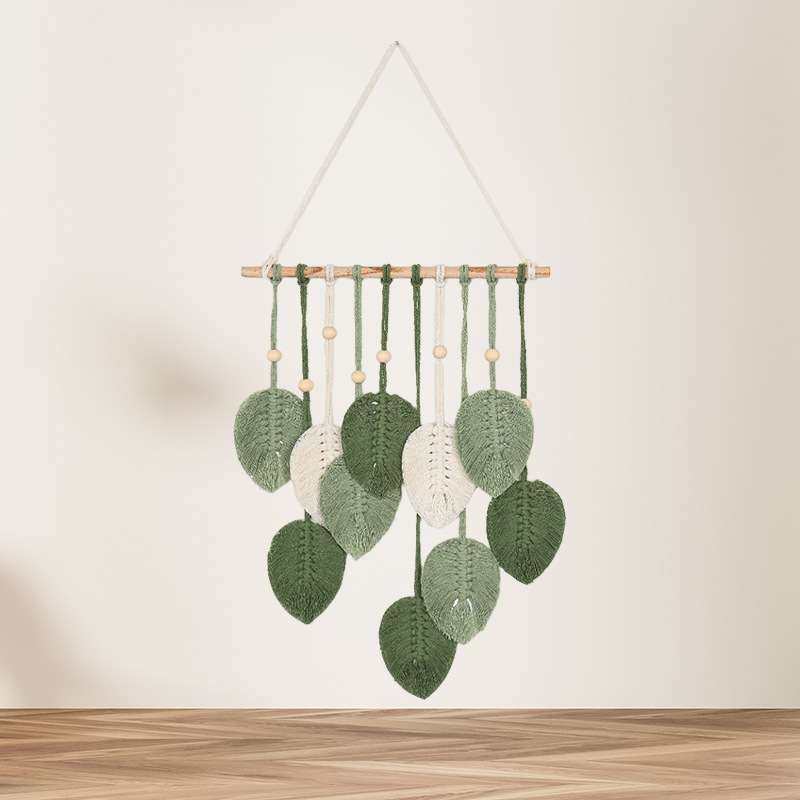 波西米亚树叶挂毯 手工编织彩色棉绳流苏壁挂壁饰家居背景墙挂毯,居家布艺,挂毯/壁毯,淘宝优惠券,粉丝福利购,淘宝优惠卷