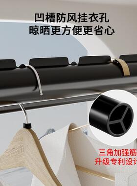 包安装升降晾衣架室内阳台手摇晾衣杆白色单杆双杆式顶装晒衣架晾