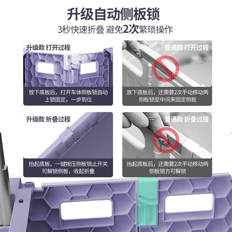 折叠购物车万向轮小推车买菜车小拉车超市手拉拖车露营野餐拉杆箱