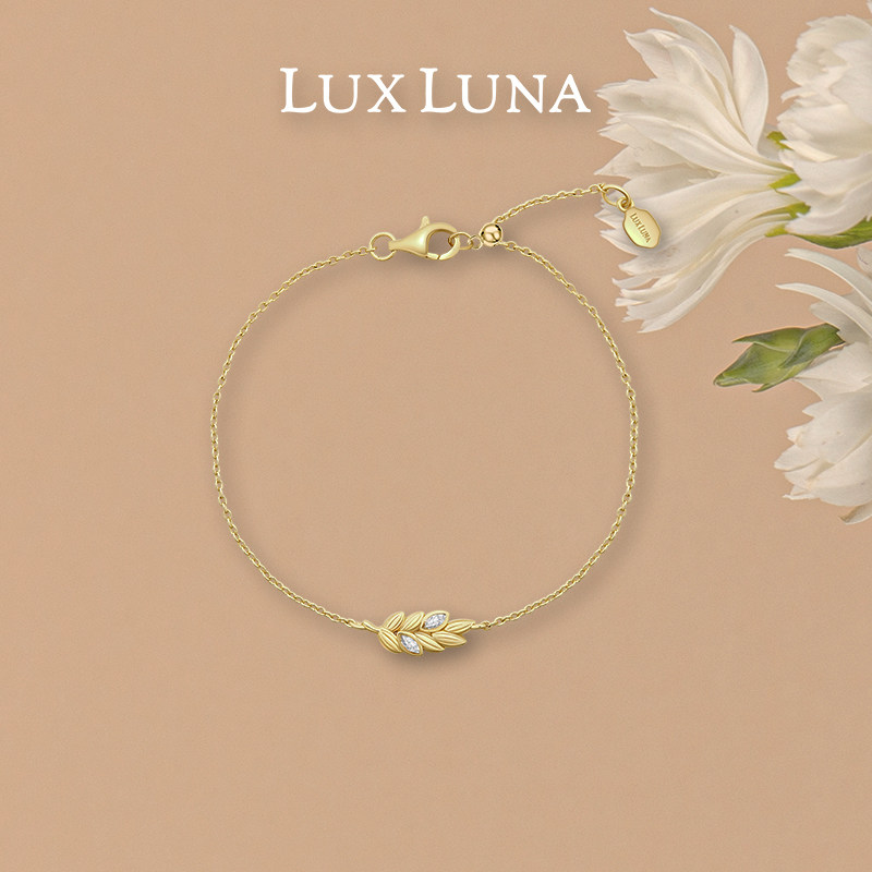LuxLuna金麦穗手链女小众轻奢925银托帕石