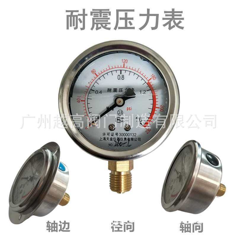 轴向耐震压力表充油压力表高精密压力表数字膜盒隔膜电接点压力表,五金/工具,压力表,淘宝优惠券,粉丝福利购,淘宝优惠卷