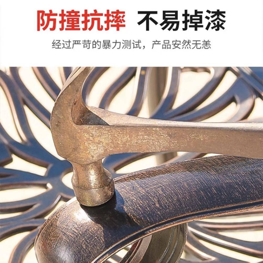 户外QXR铸商铝椅套装民宿室外椅桌子组合庭院花园阳餐台业防水桌