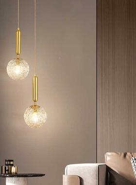 卧室台床头全吊YPF灯轻铜现代简约美式奢长线单头主卧吧餐厅中山