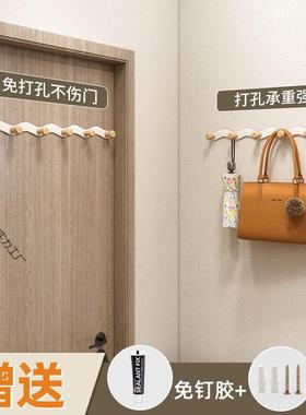 挂架墙上入户门后钩免打孔PXM物玄挂关卧室壁挂式挂衣钩衣衣帽架