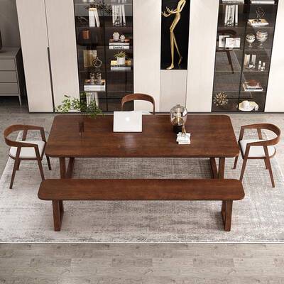 全实木办公桌椅桌简约现桌电脑会议长方形办公室工作jk7633台代家