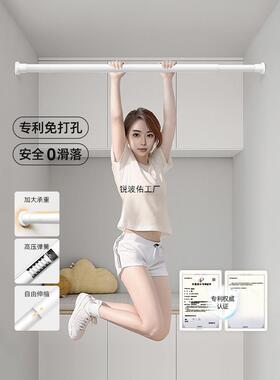 款出租582房帘2免窗打孔安装卧室全遮光窗帘杆一整套简易205新小