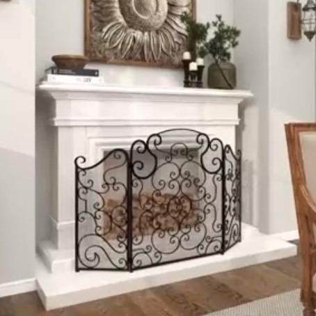 热销美铁式艺壁炉屏风炉火炉围火壁MQM炉工具火屏炉风可定