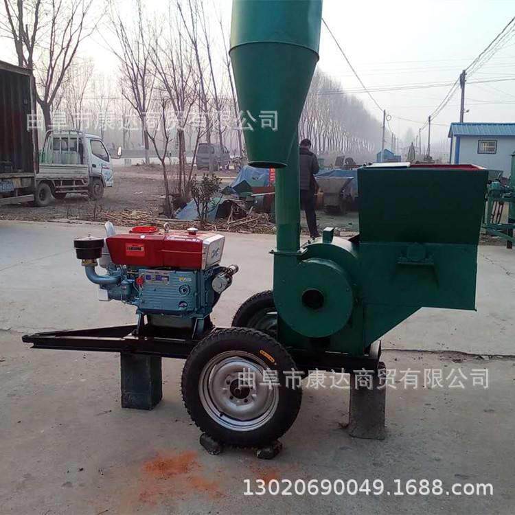 小型锤片式粉碎中型碎秸秆玉米KIC破碎沙克龙粉除尘碎机机艾草粉