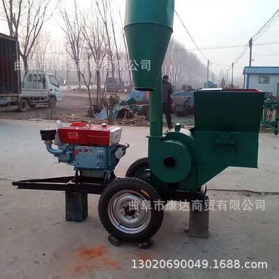 小型锤片式粉碎中型碎秸秆玉米KIC破碎沙克龙粉除尘碎机机艾草粉