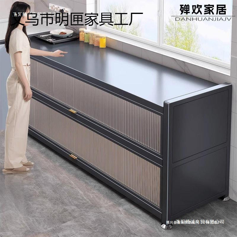 厨房置物架落地多层收纳碗柜多功能微波炉橱柜餐边储物柜子严选