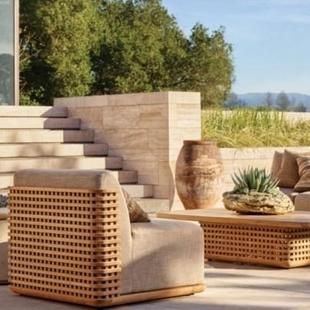 外沙发庭院花园露台防水防户柚木家组合室外阳具台进口柚木MPU晒