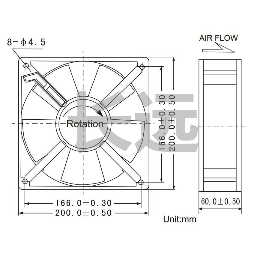 轴流机业MQ20060HBL20V2交流工大功率铭权0.风38A散热无品牌/风扇