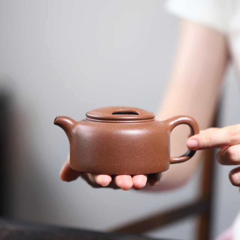 宜兴紫砂壶牛盖莲子泡茶壶原矿紫砂降坡泥茶具厂家