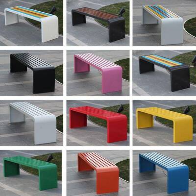 公园户外休闲长椅椅子室外庭场院球商休HQV息条凳场座场椅广露天