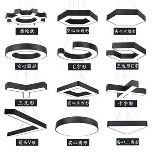 LED公齿轮款 创意造型灯异灯形灯办边形办公吊灯六健身办公BJY造型