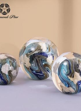 代奢创水现晶球装饰30131摆件客厅轻玄关电视柜置物工艺意品摆件