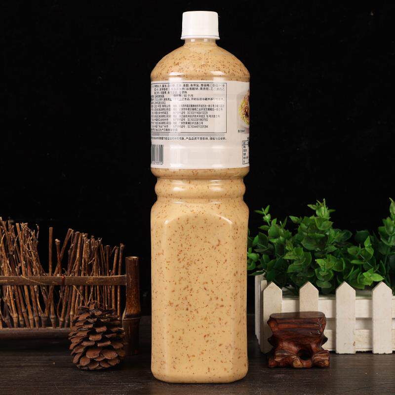 丘比焙煎芝麻口味沙拉汁1.5L*2水果蔬菜沙拉酱烤肉火锅蘸料芝麻酱