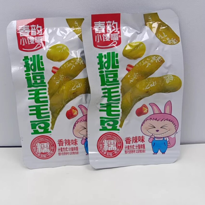 湖南特产春韵古食小馋嘴香辣毛豆500克青豆零食卤味小吃带壳包邮