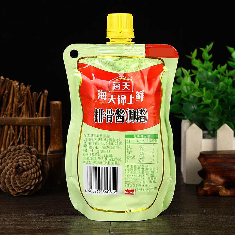 海天锦上鲜排骨酱340g*2袋家用蒸排骨红烧菜肴烧烤葱抓饼专用酱料