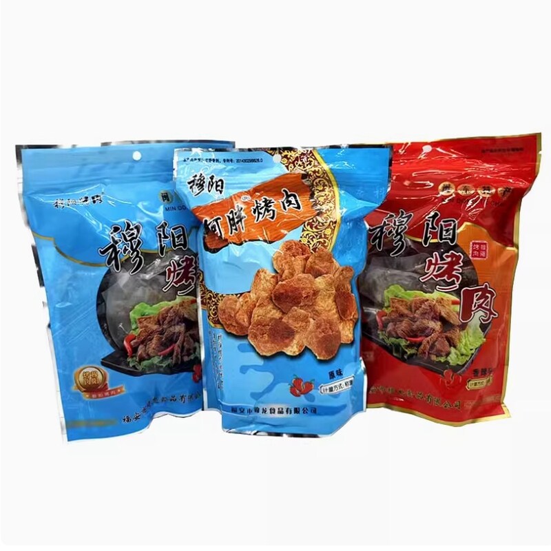 福建福安穆阳阿胖烤肉粒微辣500g香辣味400g烤肉条猪肉干宁德特产